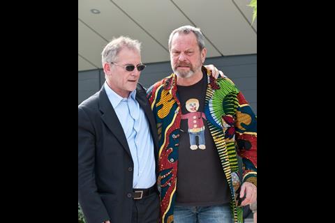 (L-R) Cannes Film Festival director Thierry Fremaux and director Terry Gilliam at the photo call of "The Imaginarium Of Doctor Parnassus" at the 62nd Cannes Film Festival in Cannes